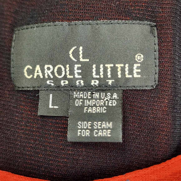 Carole Little Red Embellished Top, Size Large - Picture 7 of 9